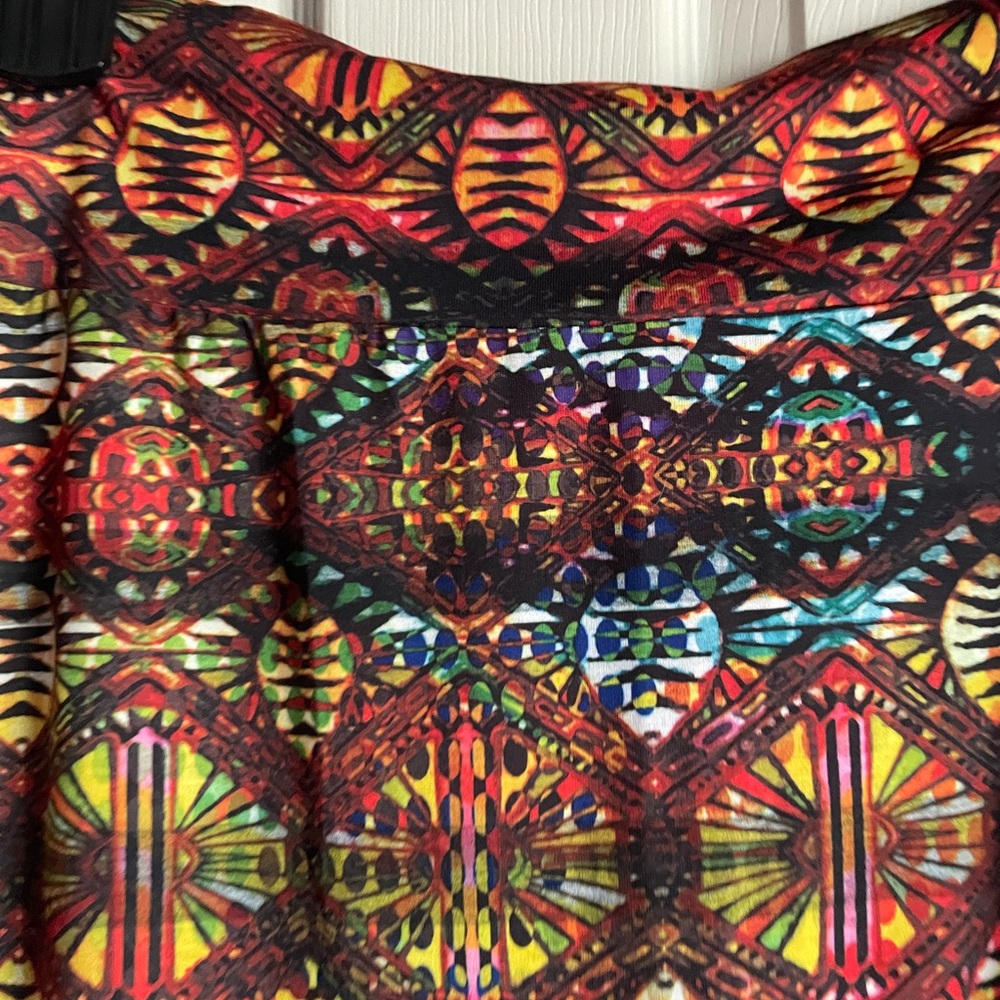LuLaRoe Women’s Size L Colorful Geometric Pattern Skirt Cassie - Picture 7 of 11